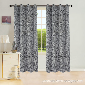 High Quality Jacquard Leaf Window Jacquard Curtains